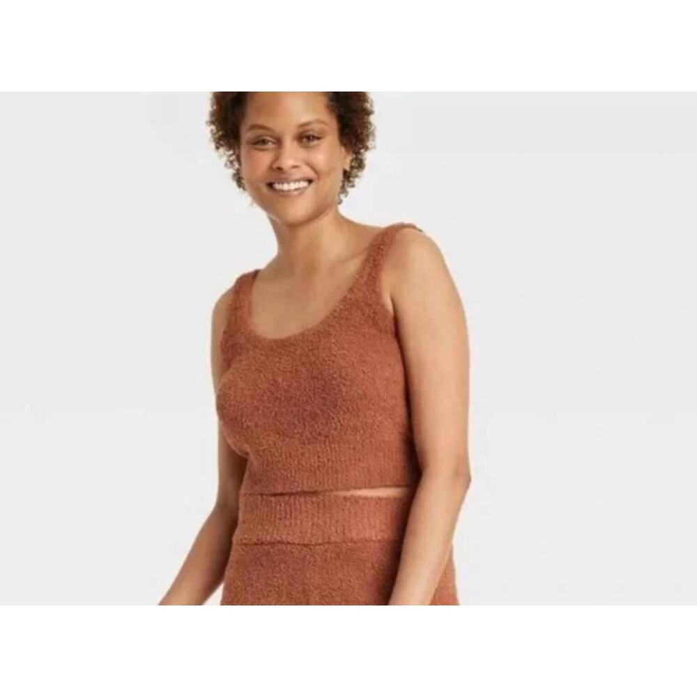 🔥 Stars Above Fuzzy Teddy Lounge Tank Camel Sierra Brown NWT Women's Size Small